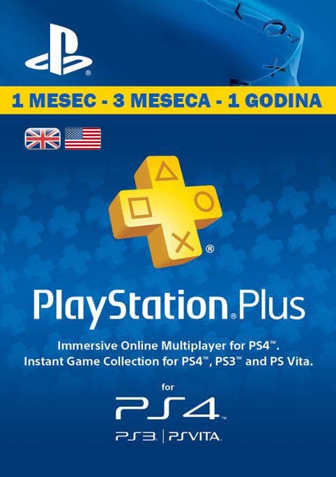 PlayStation Plus Srbija Cena Prodaja - PSN Plus pretplata za PS5, PS4 i PS3 - 1, 3 ili 12 meseci UK US